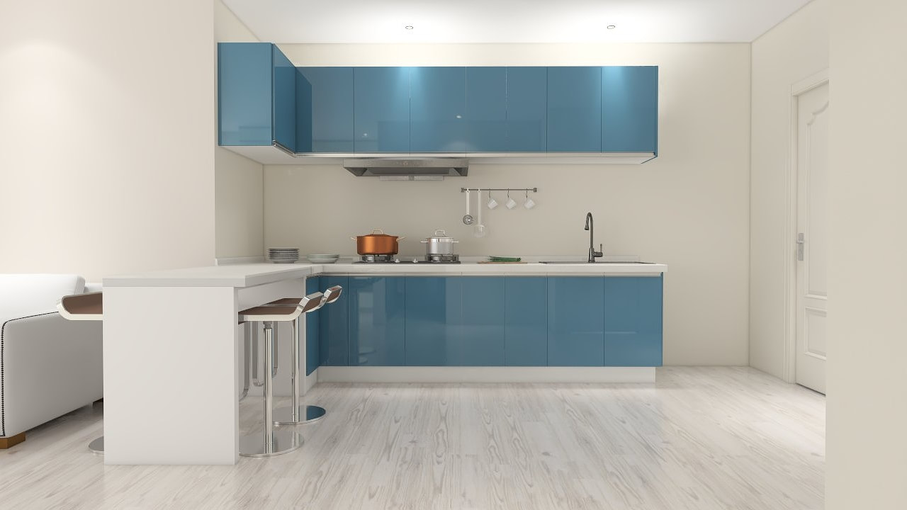 室內設計-開放式L型廚房